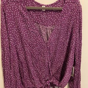BP purple wrap top